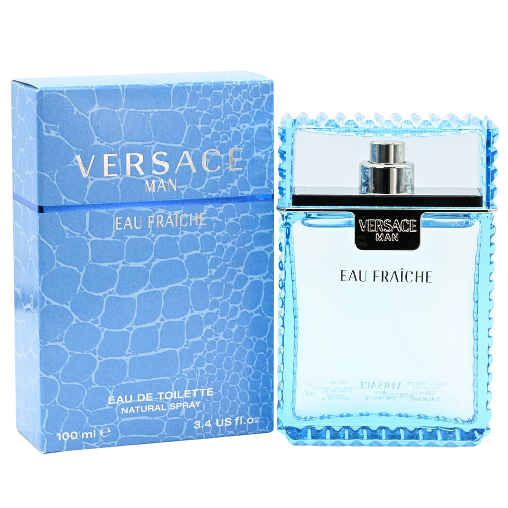 Versace Eau Fraiche Eau de Toilette for Men 3.4 oz Fresh Citrus Aquatic