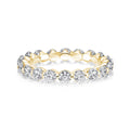 Rodiffy Moissanite 1.5 Ct Round Cut Yellow Gold Anniversary Ring