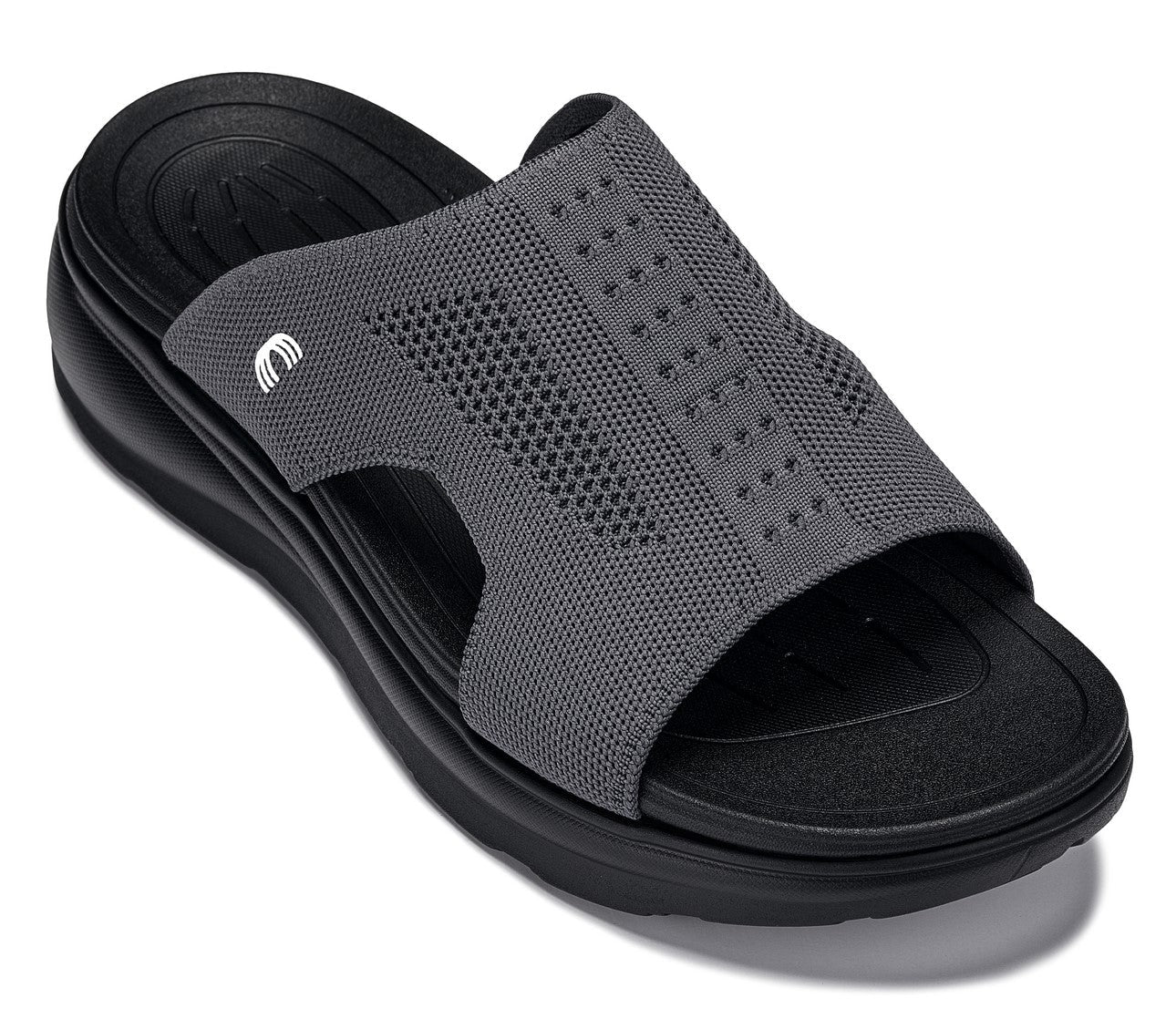 CALTO - X1658 - 2 Inches Taller (Black/Knitted Dark Gray)