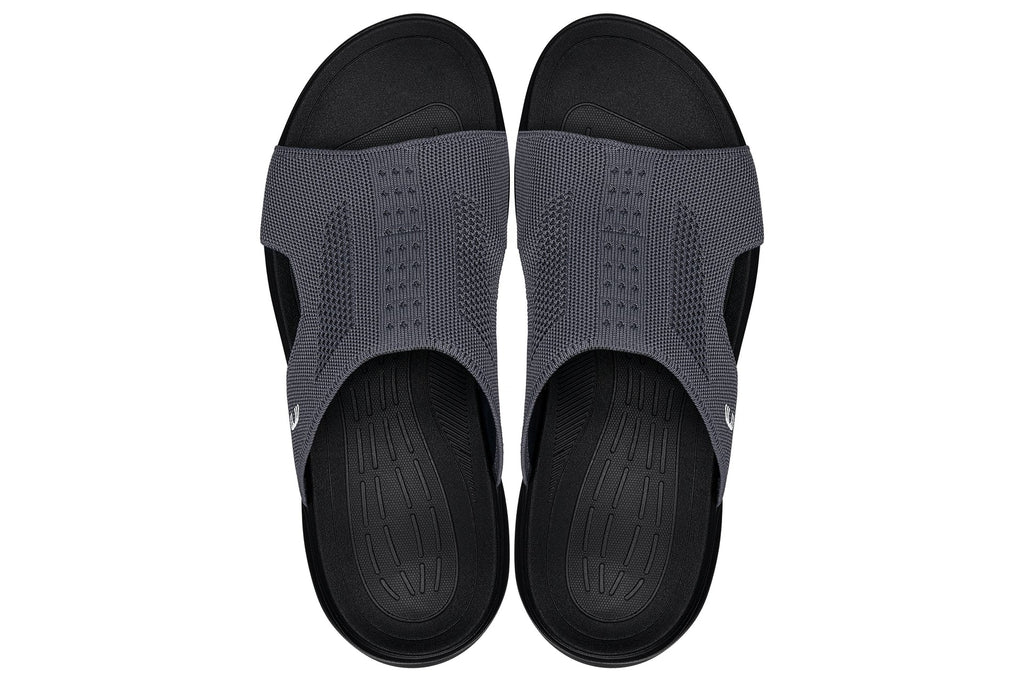 CALTO - X1658 - 2 Inches Taller (Black/Knitted Dark Gray)
