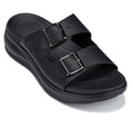CALTO - X1660 - 2 Inches Taller (Black Buckle) - Dual Adjustable Buckle Sandal