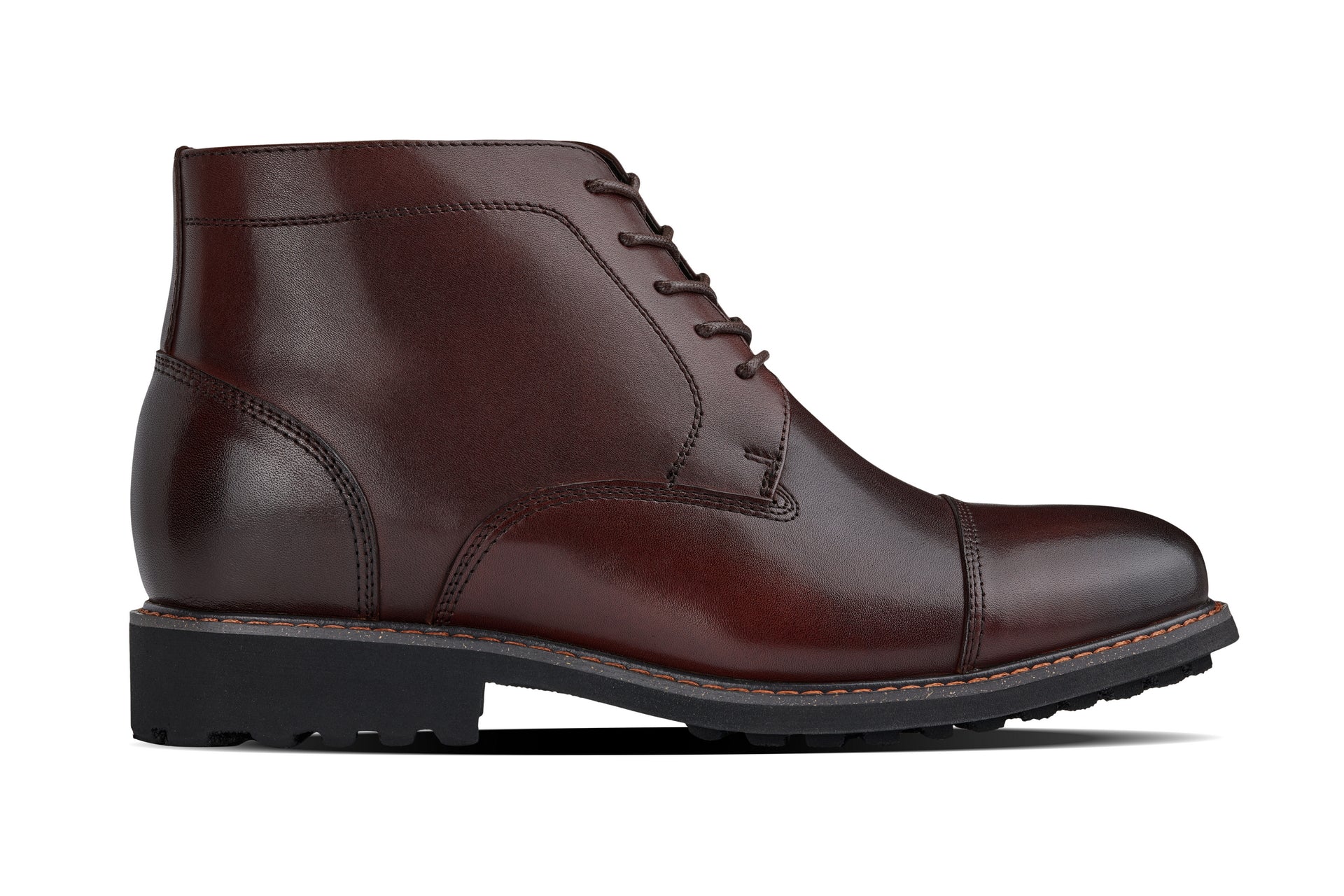 CALTO 3.2-Inch Taller Dark Brown Leather Boots Y41081