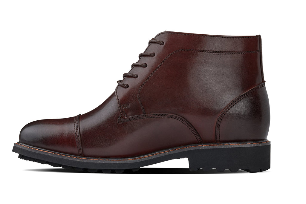 CALTO 3.2-Inch Taller Dark Brown Leather Boots Y41081