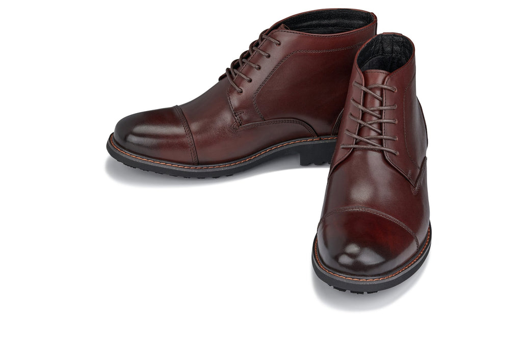 CALTO 3.2-Inch Taller Dark Brown Leather Boots Y41081