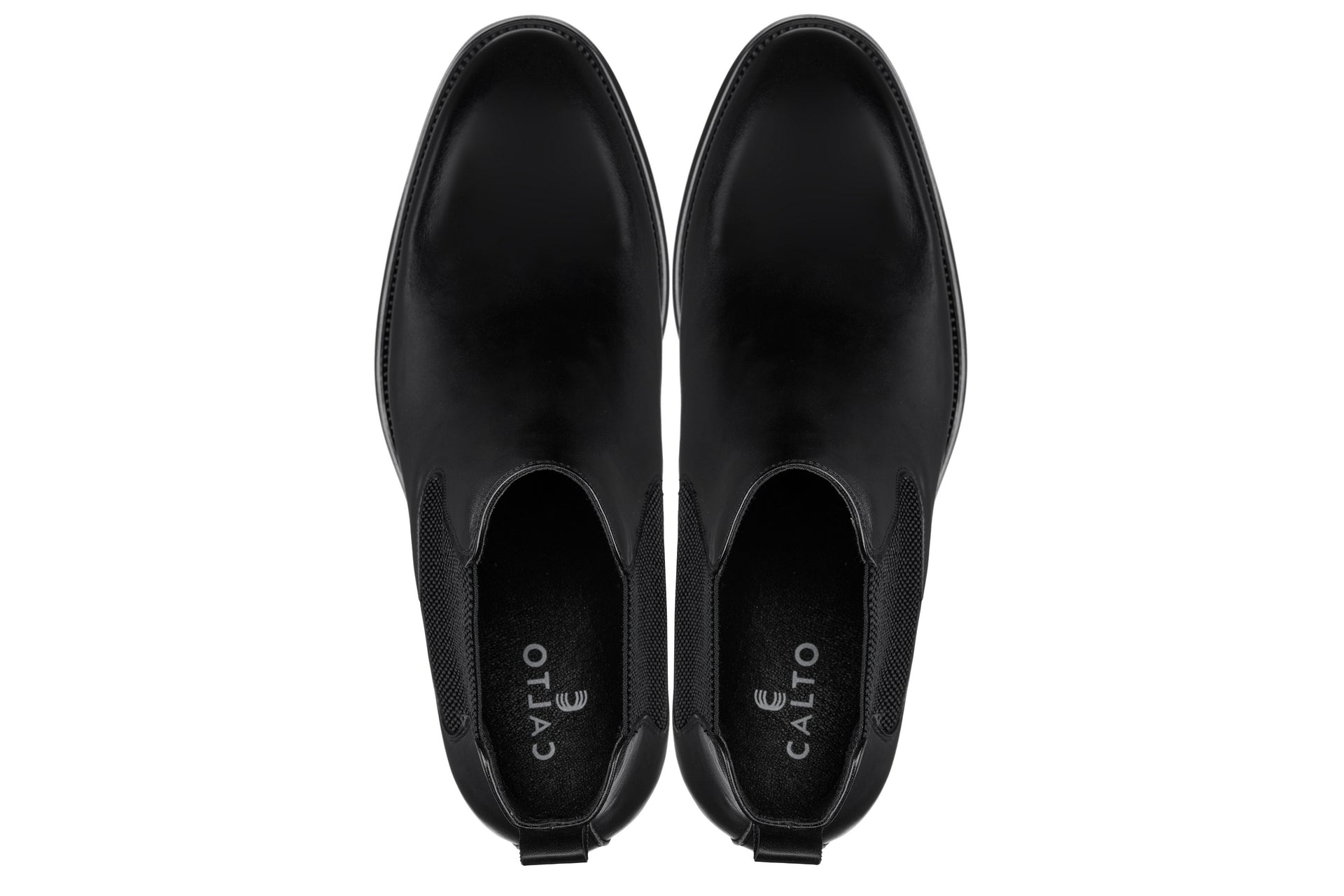 CALTO - Y72230 - 2.8 Inches Taller (Black) - Chelsea Boots