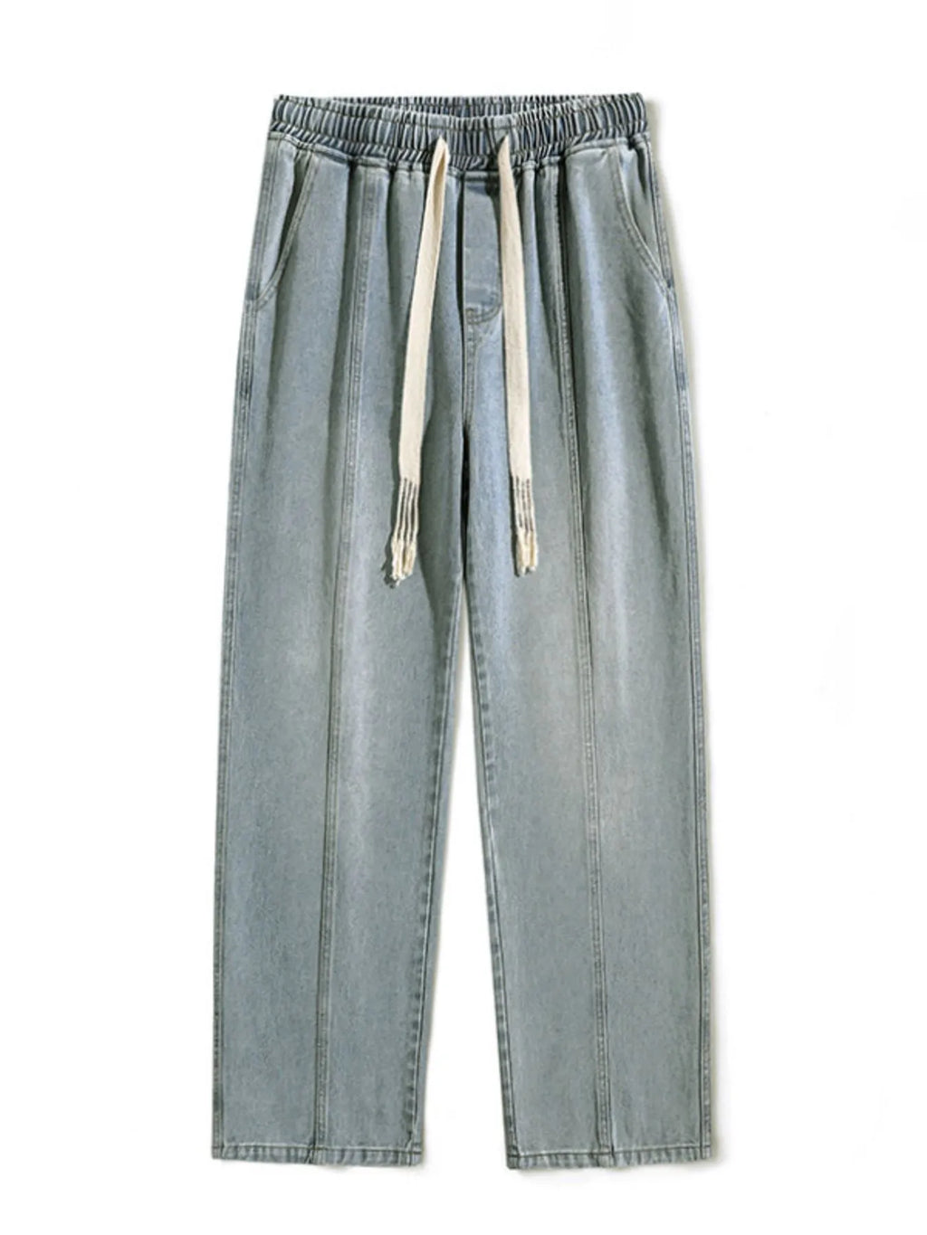 Men's Full Size Drawstring Wide Leg Jeans Plus Size