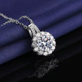 2 Carat Moissanite 925 Sterling Silver Necklace