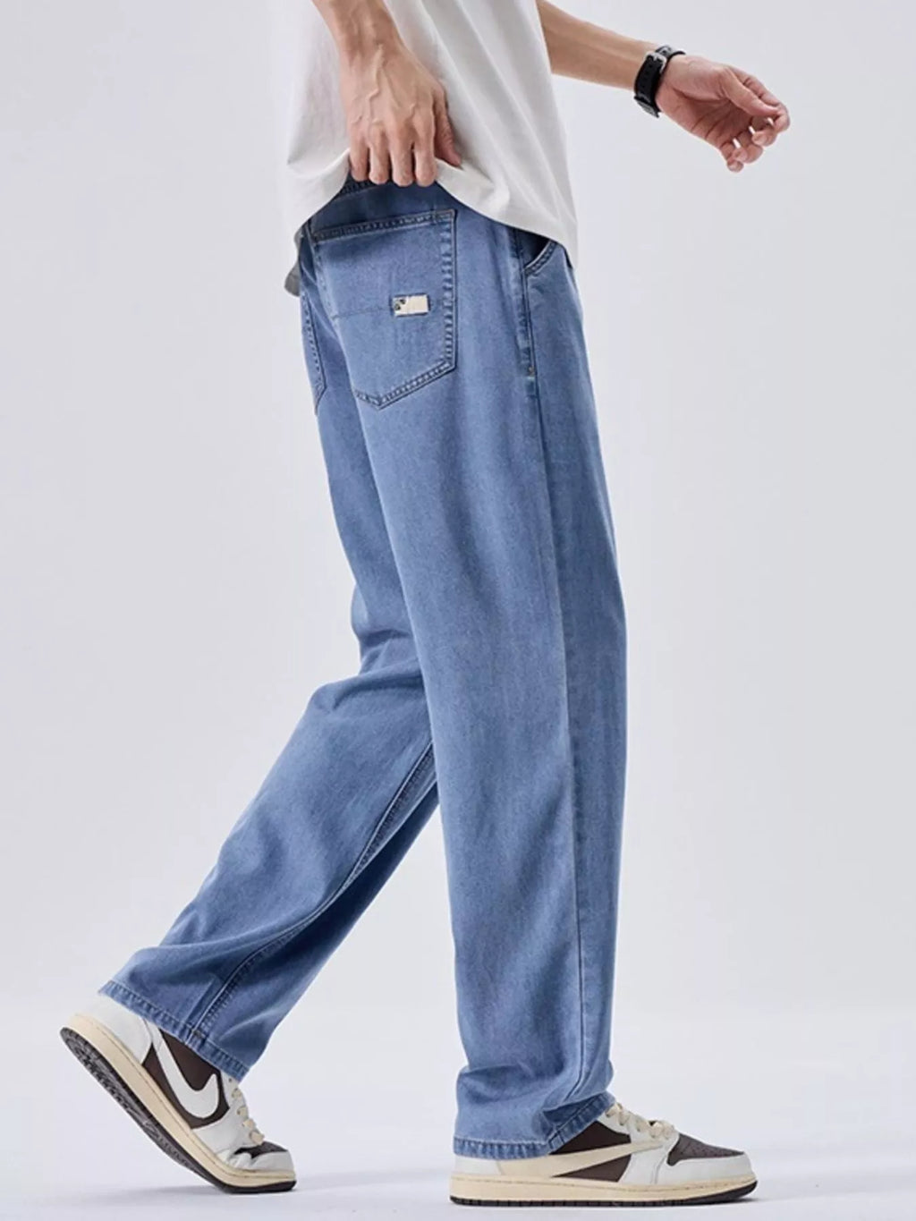 Men's Wash Wide Leg Jeans