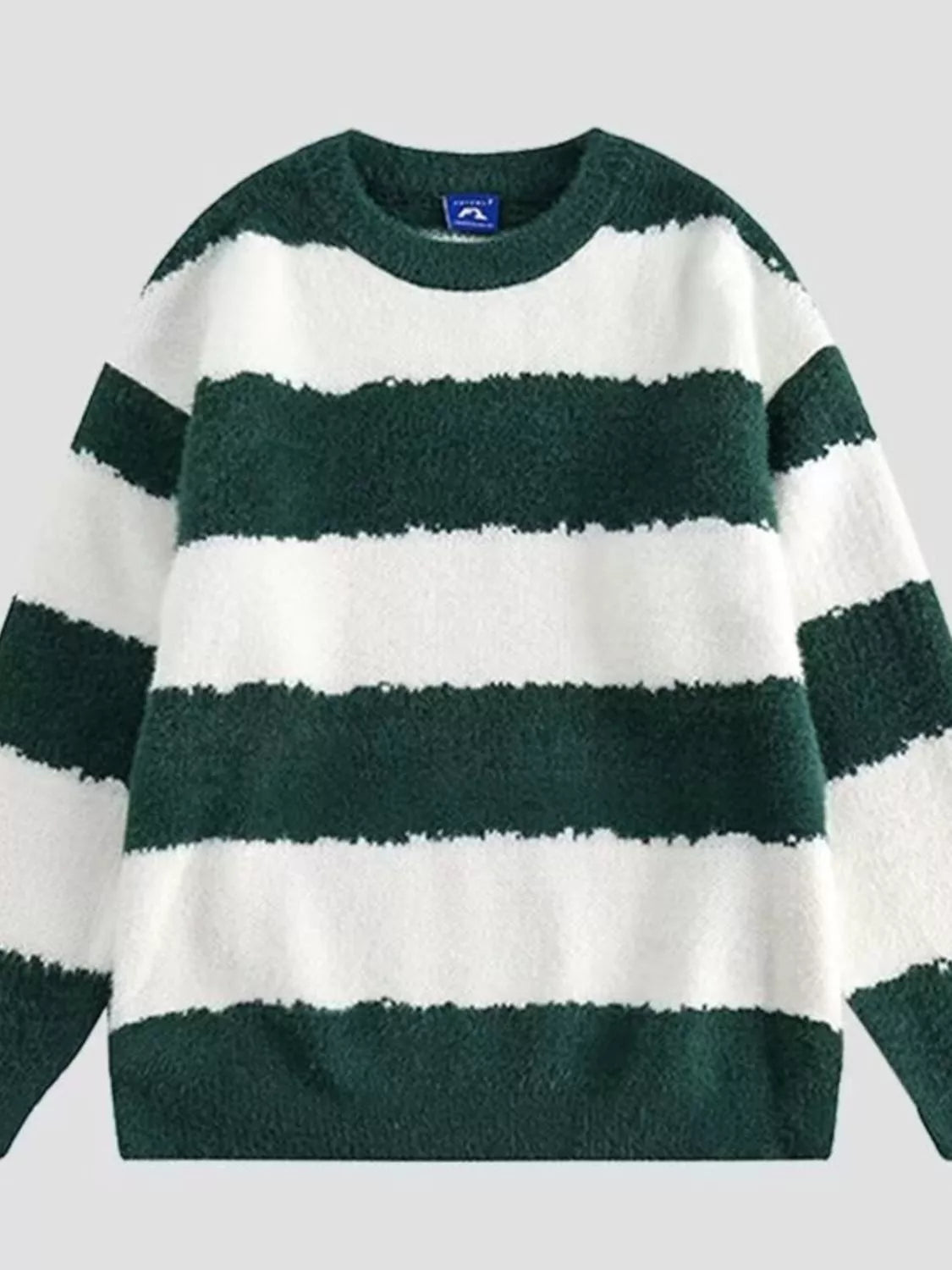 Men's Striped Knitted Long Sleeve Sweater