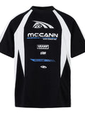 Men's Contrast Round Neck Short Sleeve T-Shirt