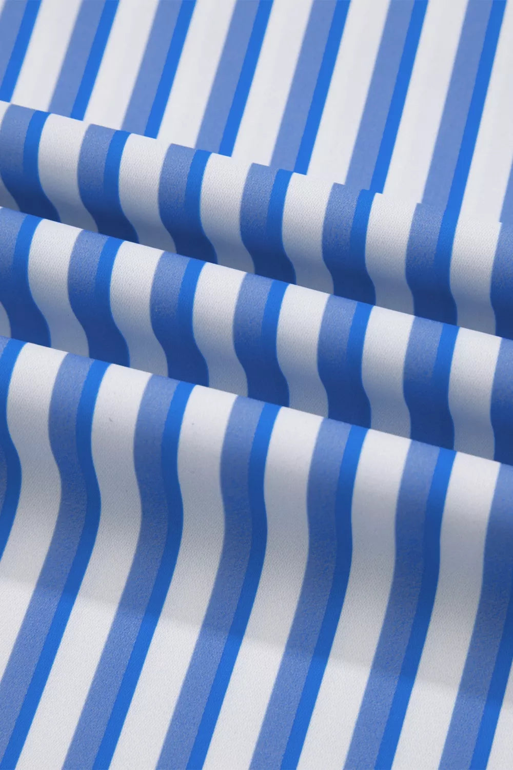Stripe Drawstring Elastic Waist Patch Pocket Wide Leg Ankle-length Pants