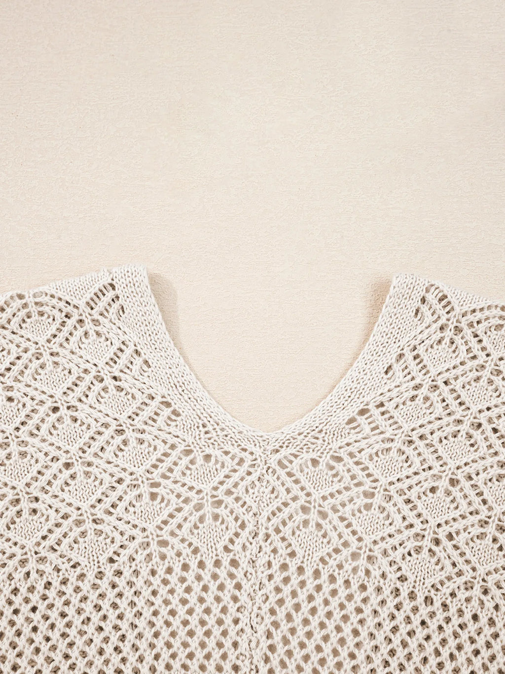 Hollowed Knit Open Front Cardigan