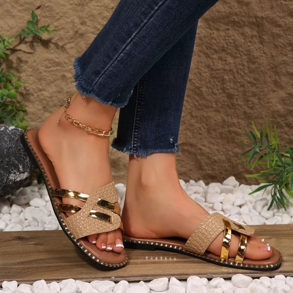 Woven Strap Open Toe Sandals