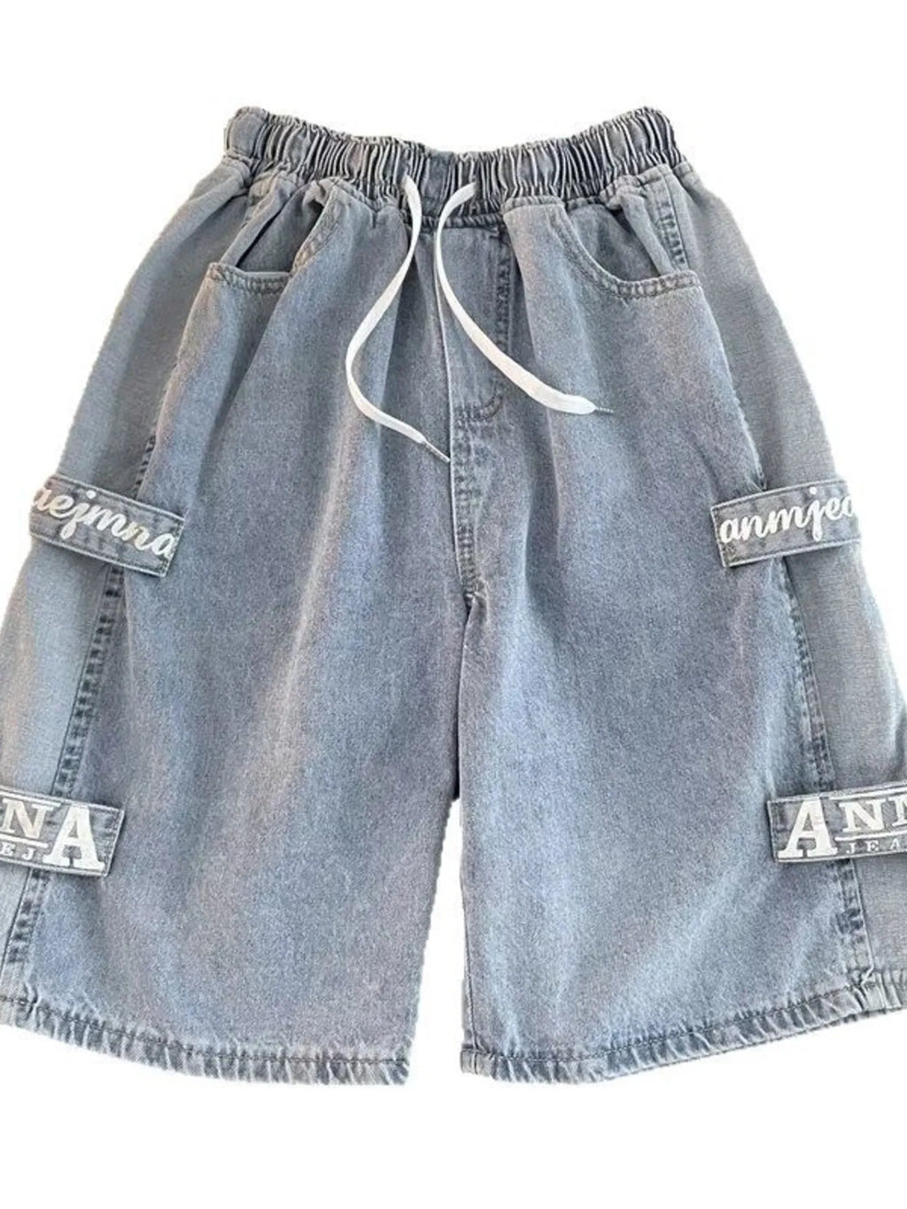 Men's Full Size Drawstring Loose Fit Denim Shorts Plus Size