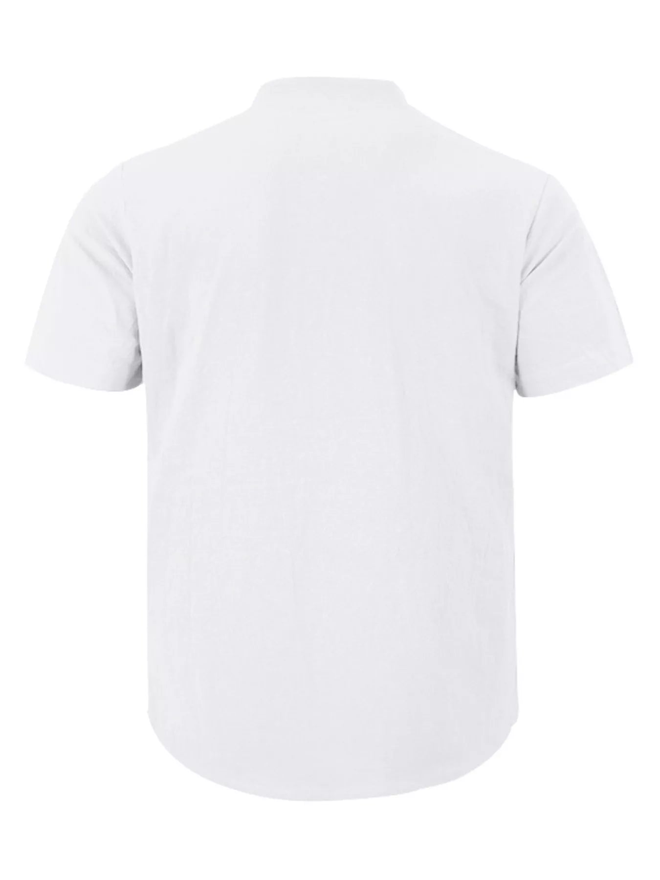 Men's Full Size Casual Linen Blend Short Sleeve Shirt Plus Size