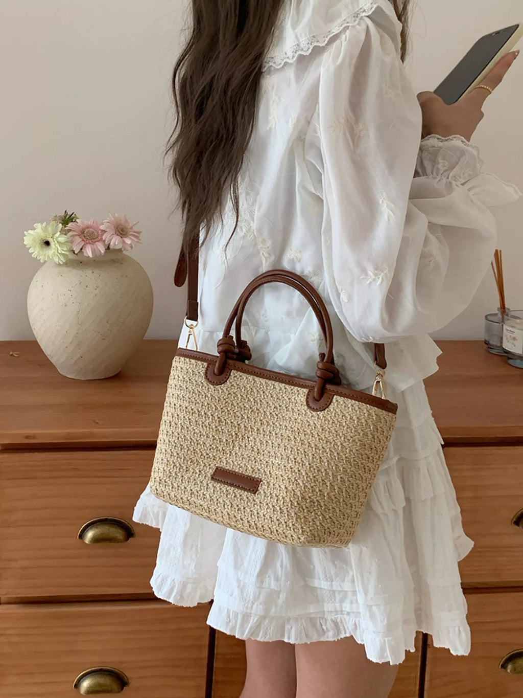 Straw Woven Crossbody Bag