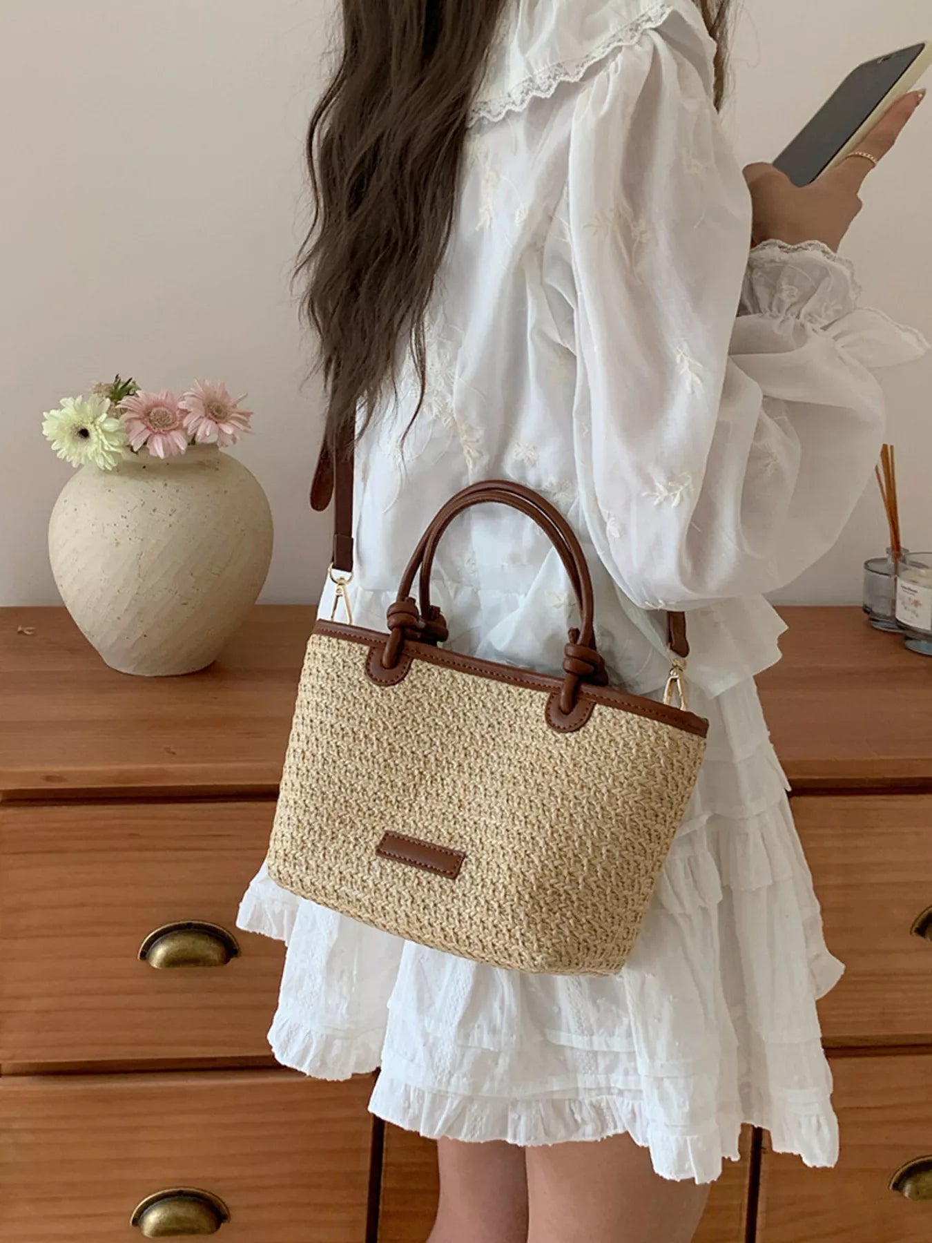 Straw Woven Crossbody Bag