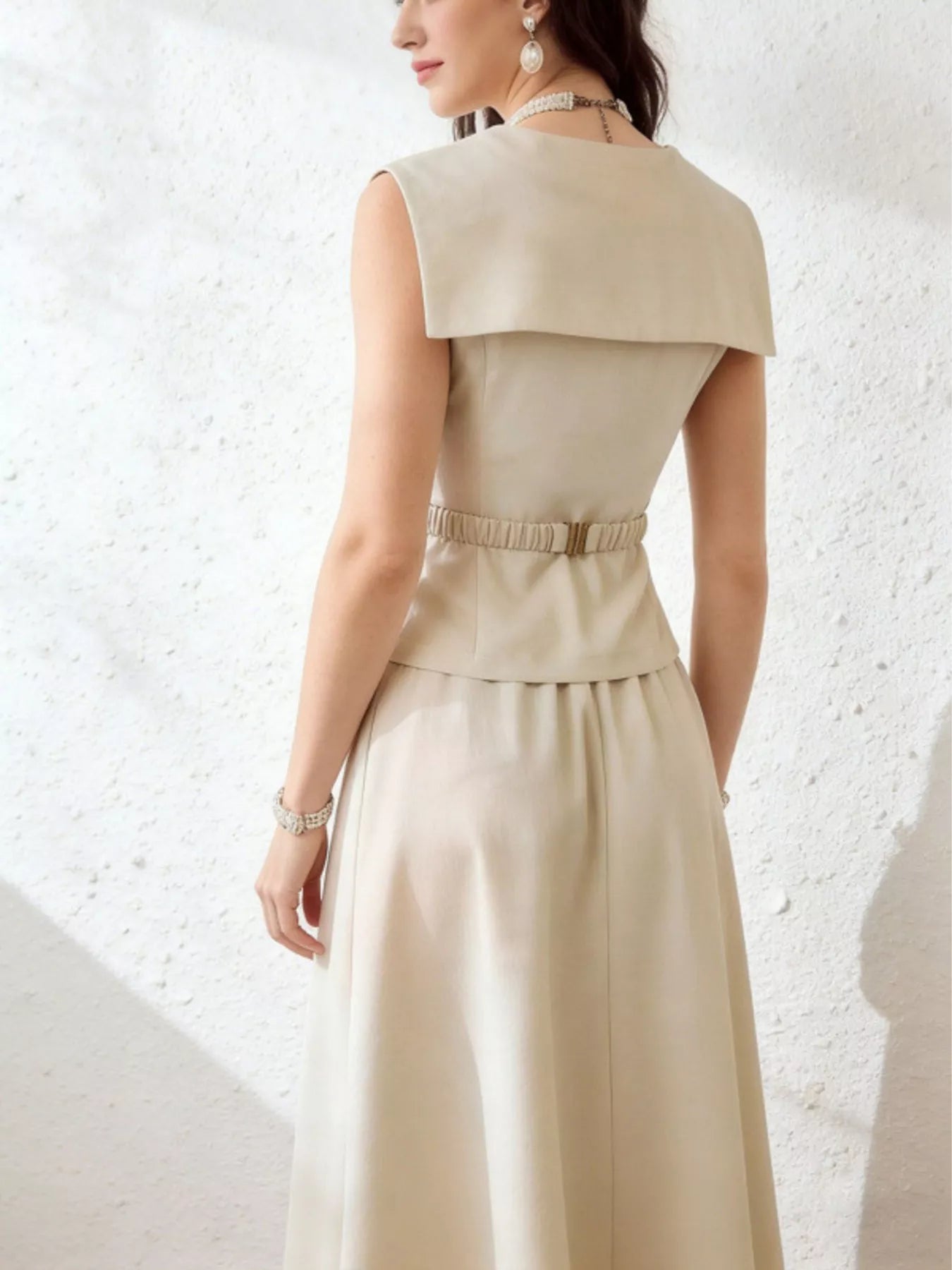 Sleeveless Top and Midi Skirt Set