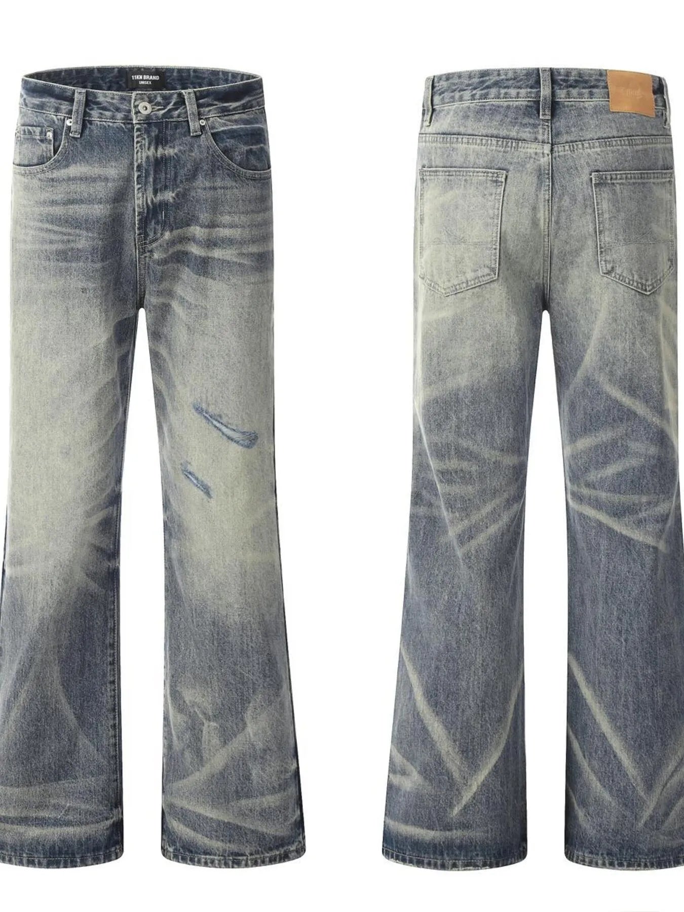 Men's Distressed Flare Jeans