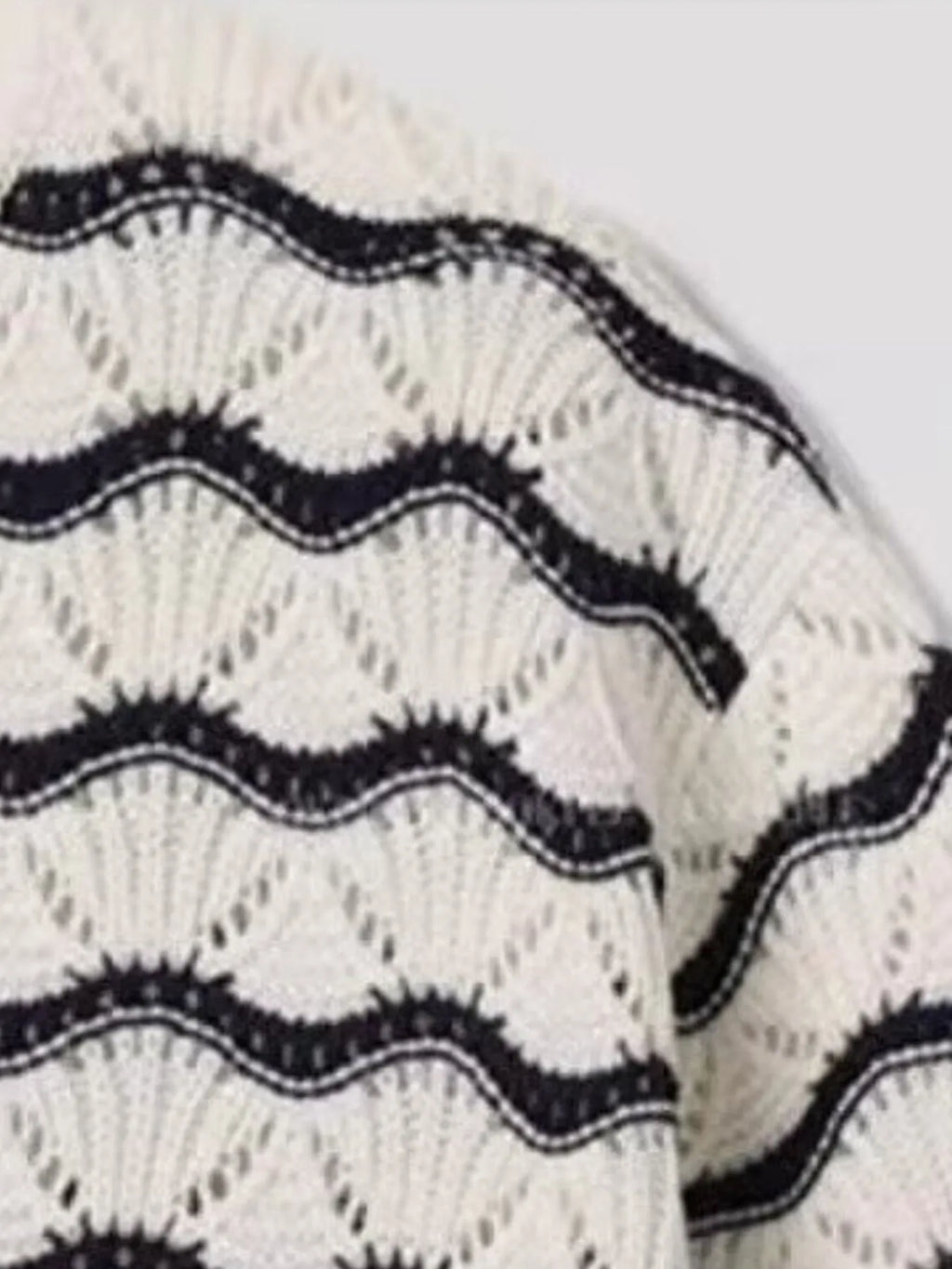 Men's Plus Size Wavy Stripe Contrast Knit Top