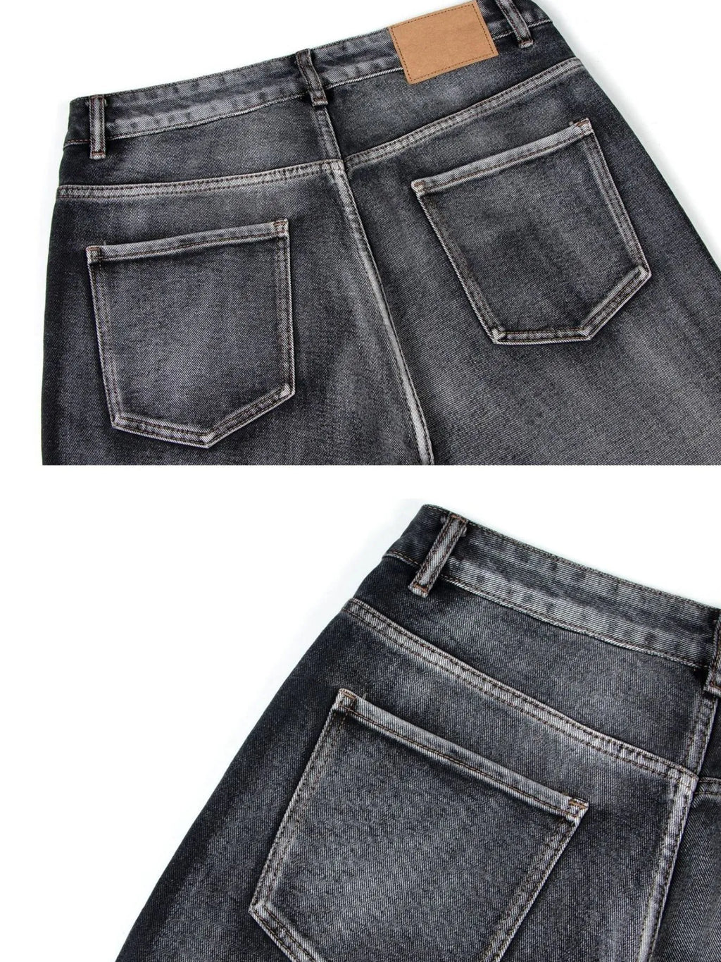 Men's Distressed Wide-Leg Jeans