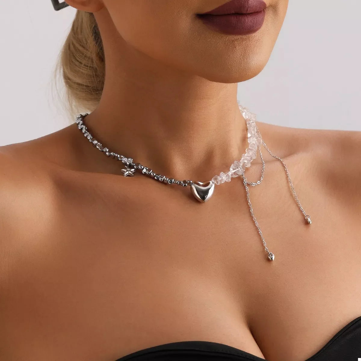Silver-Plated Minimalist Heart Necklace