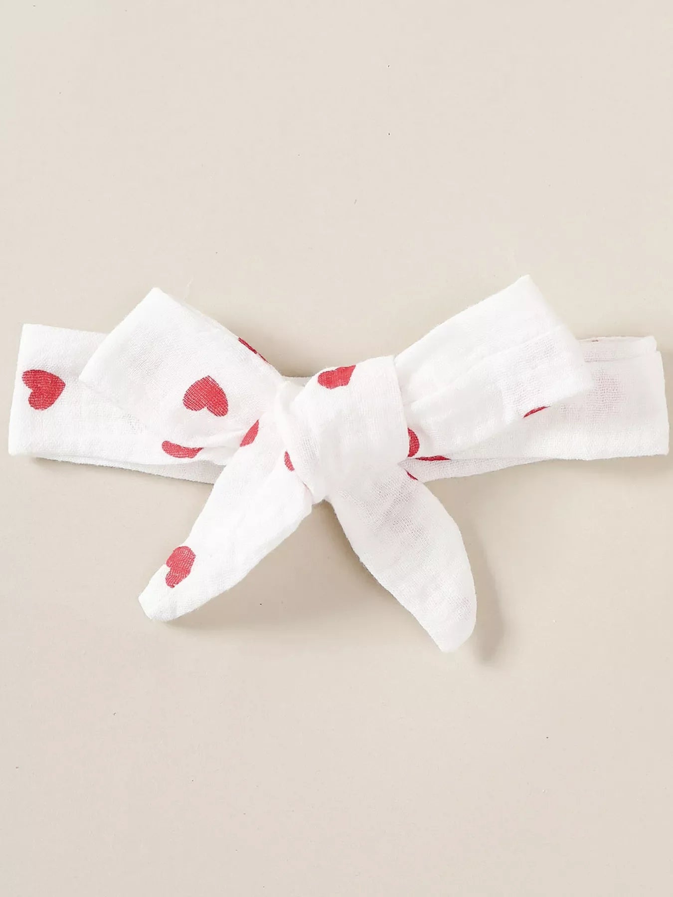 Children's Heart Print Top and Flare Pants with Headband