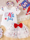 Children's Independence Day Print Outfit Set