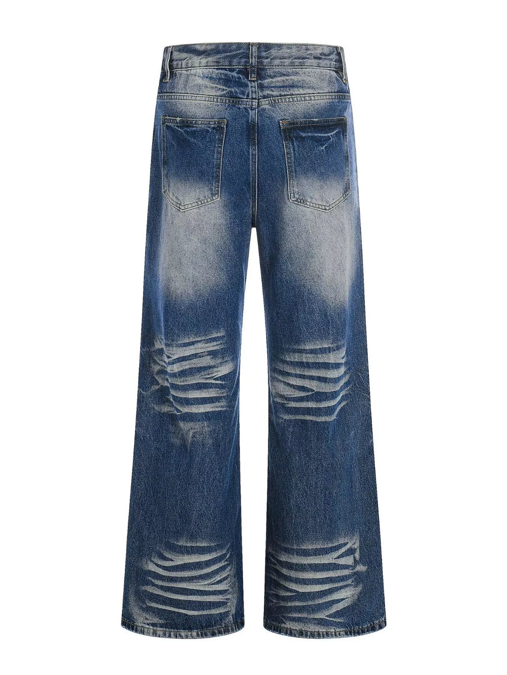 Men's Full Size Vintage Wash Wide Leg Jeans Plus Size