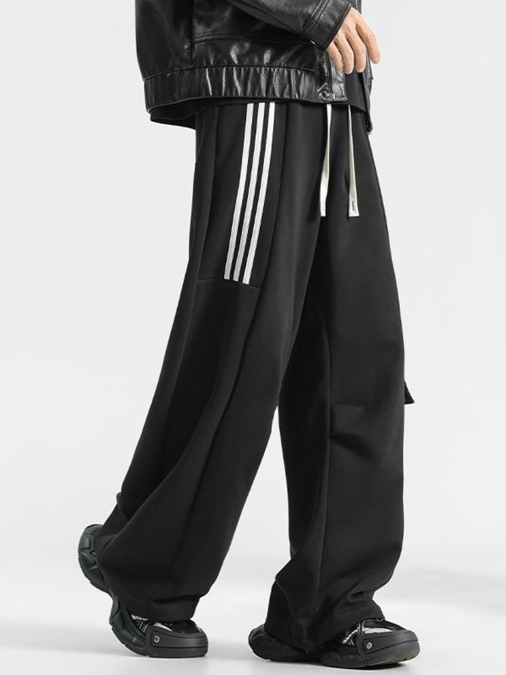 Men's Plus Size Striped Loose-Fit Casual Pants