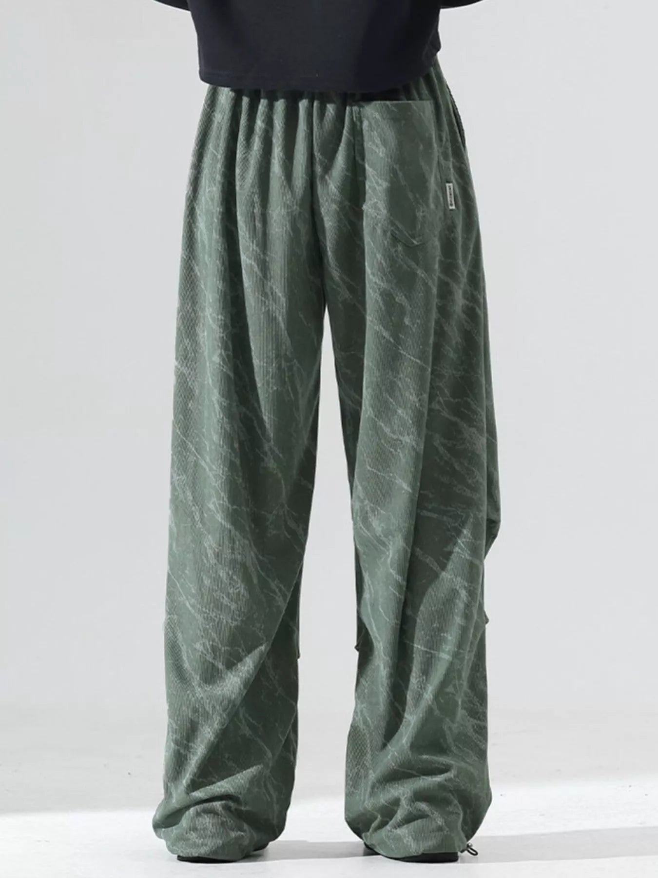 Men's Plus Size Vintage Wash Wide Leg Pants