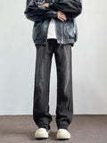 Men's Full Size Vintage Wash Wide Leg Jeans Plus Size