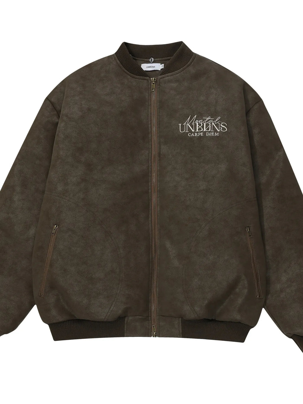 Men's Plaid Collar Detail Zip Up Jacket