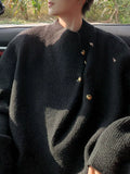 Men's Button-Accent Knitted Sweater