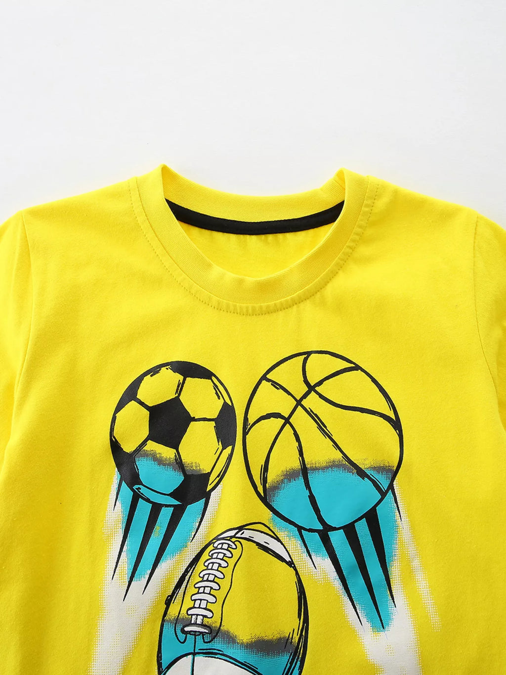 Children's Ball Graphic T-shirt and Shorts Set