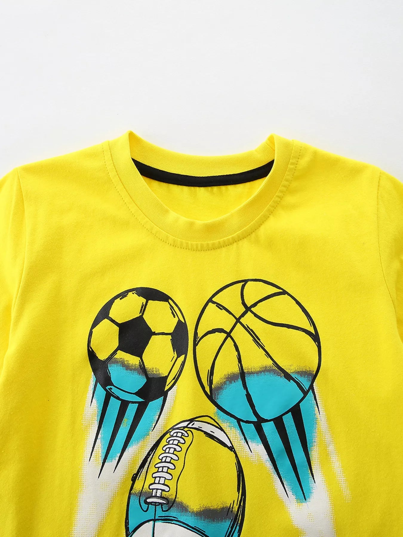 Children's Ball Graphic T-shirt and Shorts Set