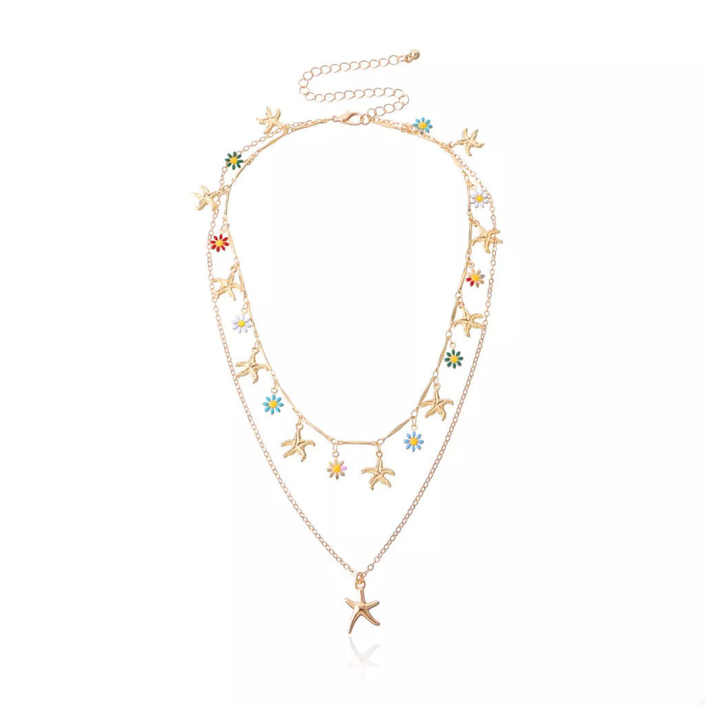Starfish Charm Double Layered Necklace