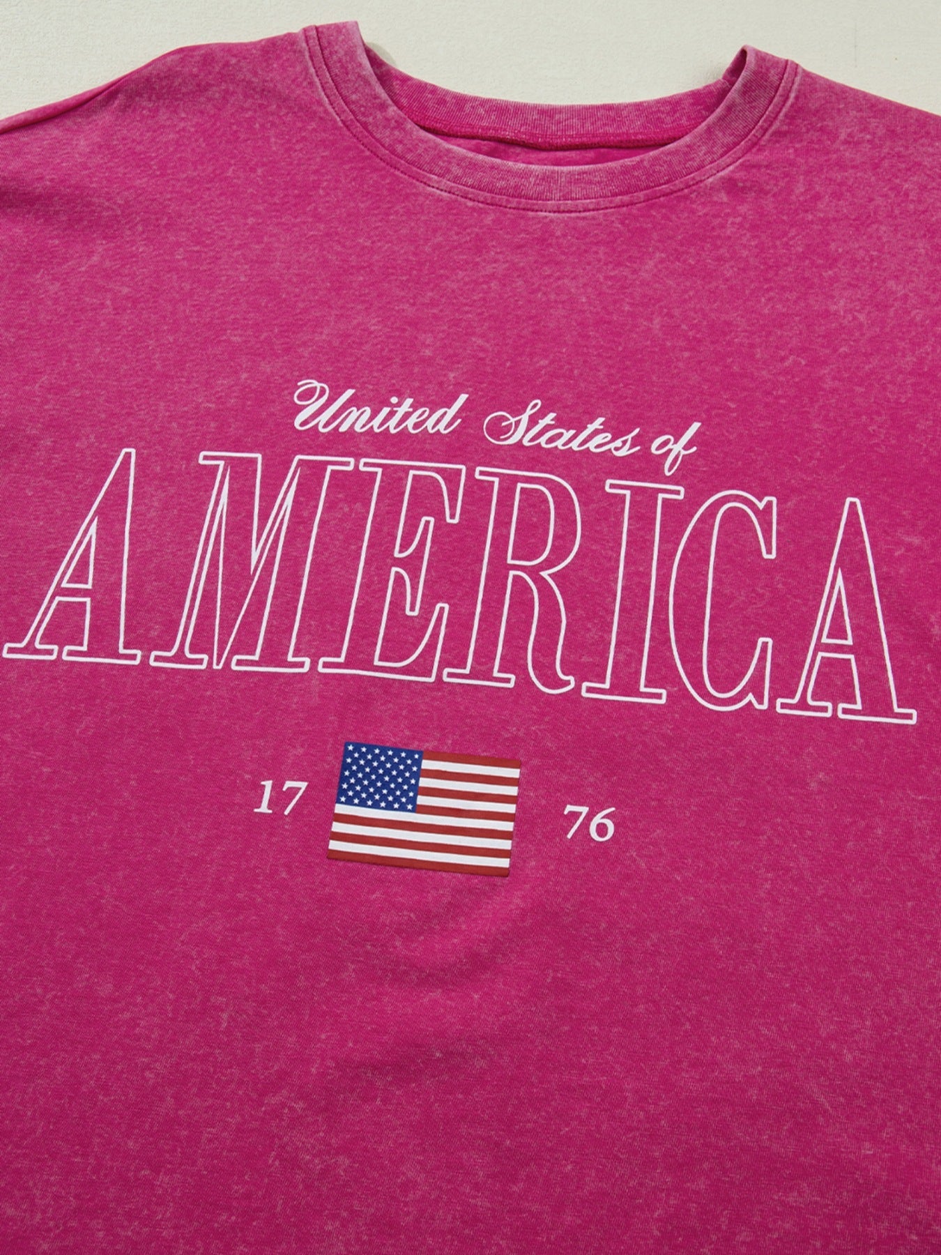 AMERICA 1776 Graphic Mineral Wash Cotton Tee