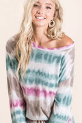 BiBi Tie Dye Print Terry Sweatshirt