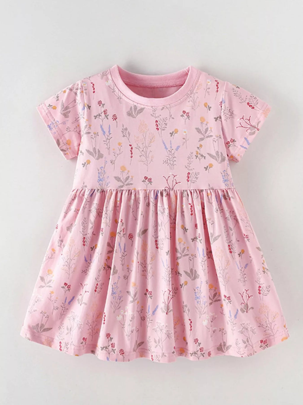Children's Floral Print A-Line Dress