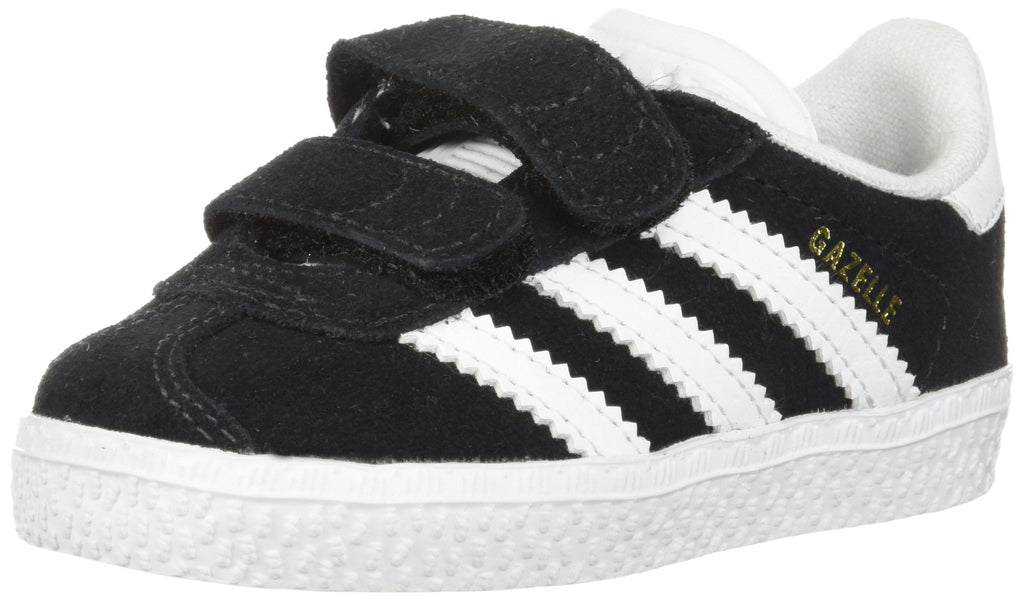 adidas Originals Unisex-Baby Gazelle Running Shoe Black/White/White 10Toddler
