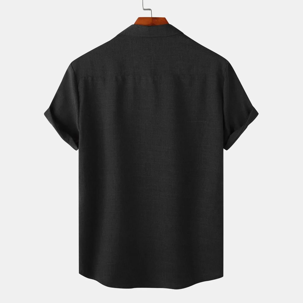 Men's Plus Size Button Up Short Sleeve Shirt