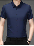 Men's Plus Size Button Up Short Sleeve Shirt