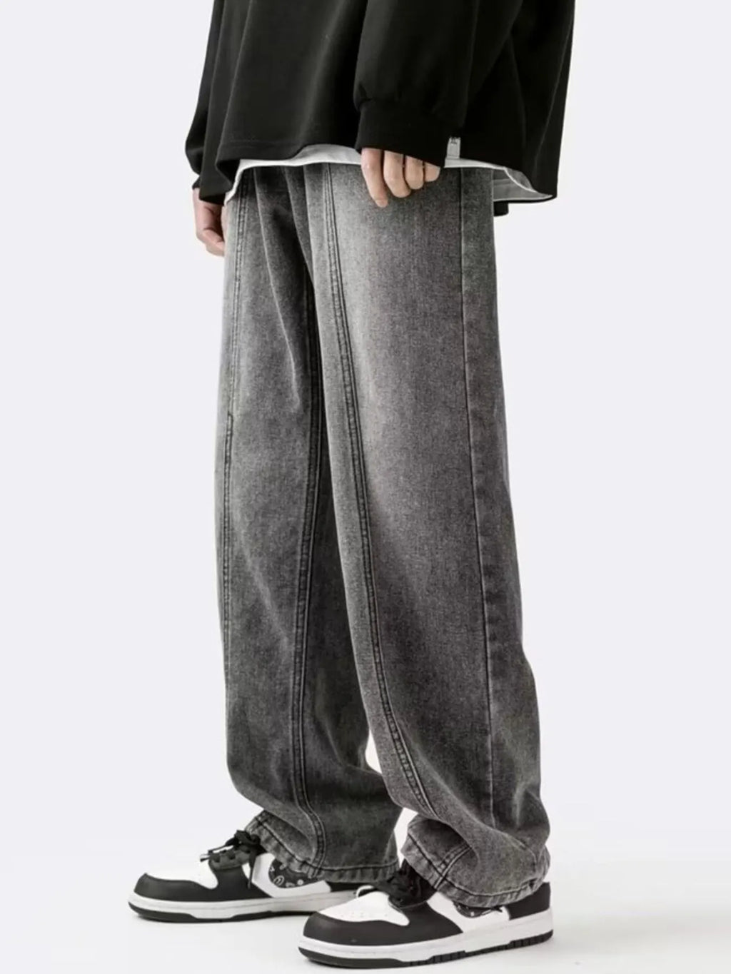 Men's Plus Size Wide Leg Relaxed Fit Jeans