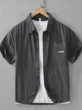 Men's Plus Size Button Up Short Sleeve Shirt