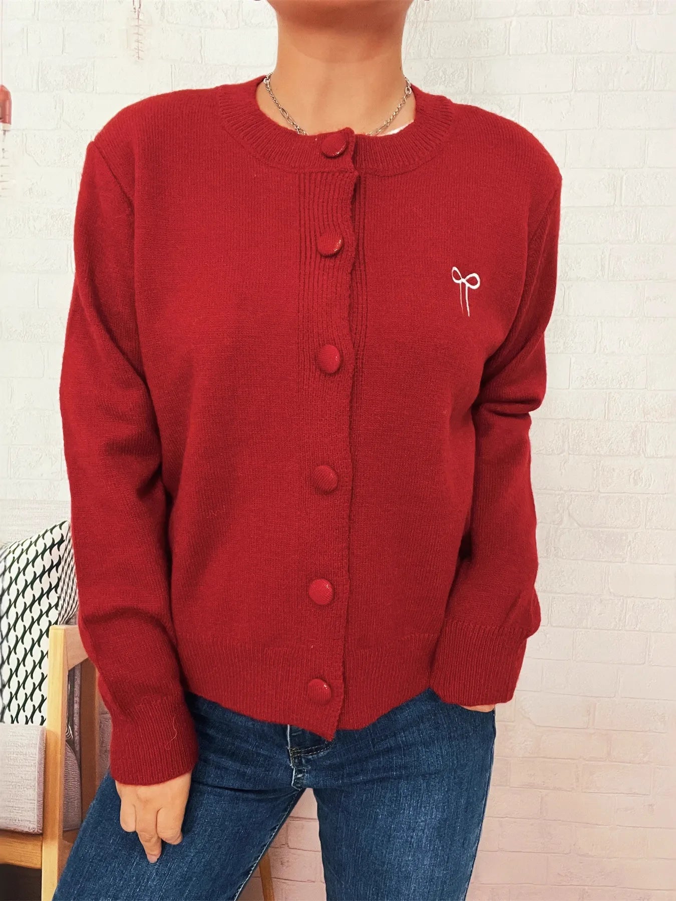 Button-Up Long Sleeve Cardigan