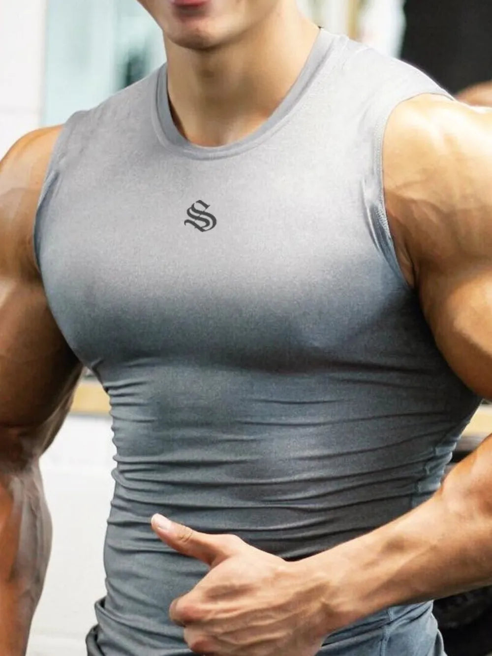 Men's Plus Size Round Neck Tank