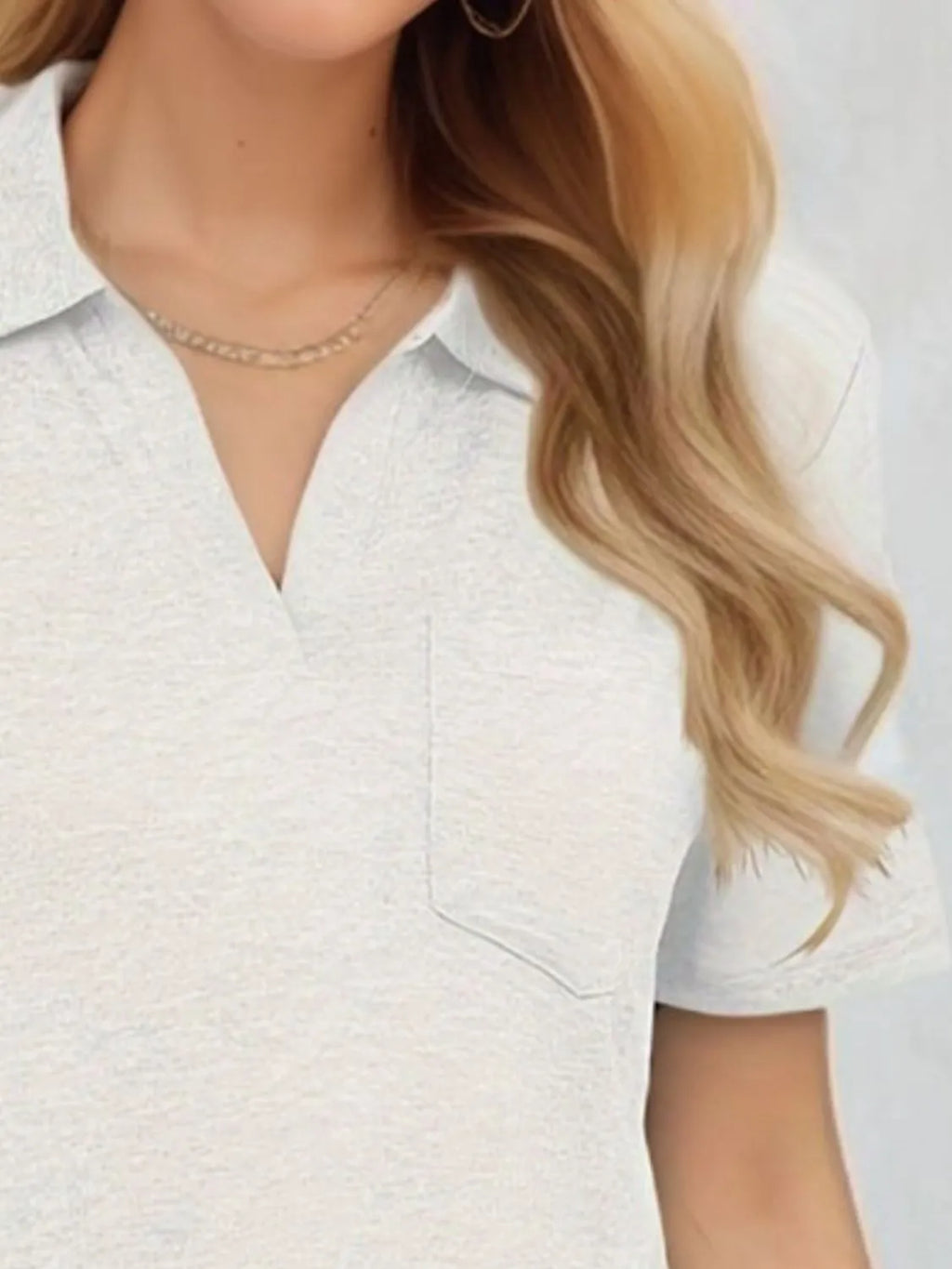 Johnny Collar Short Sleeve Top