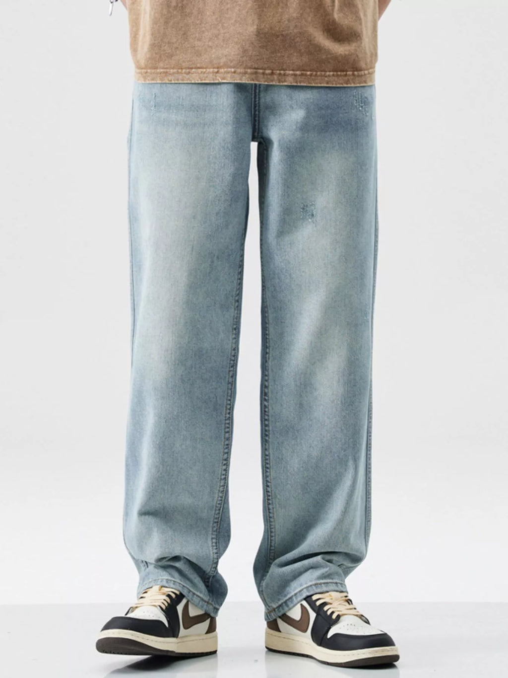 Men's Wash Wide Leg Jeans