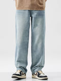 Men's Wash Wide Leg Jeans